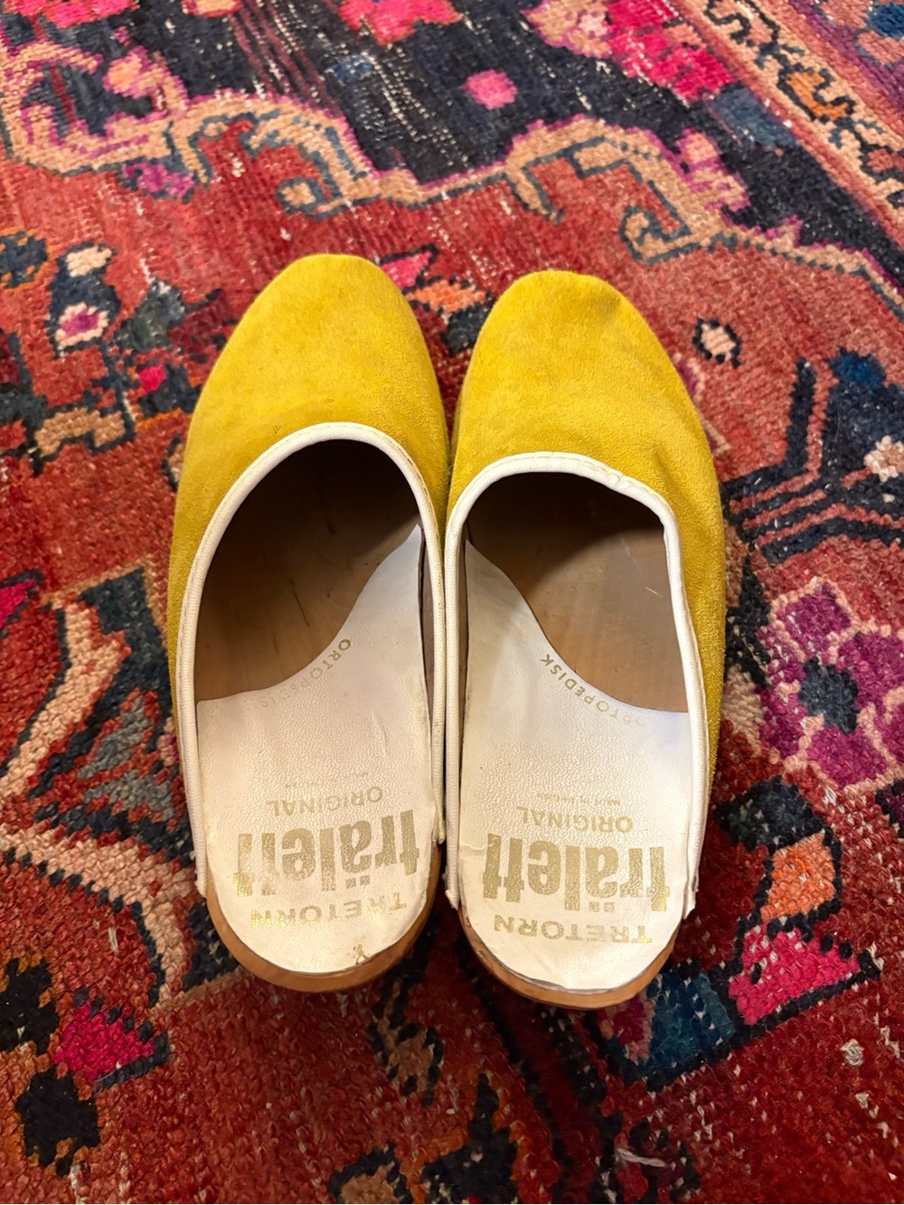 Vintage Tretorn Swedish Yellow Suede Clog Mules - Picture 2 of 8
